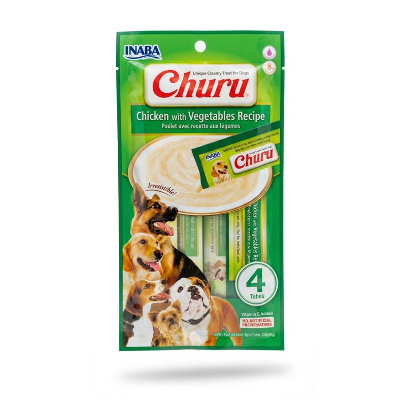 Churu Perro Pollo y Vegetales 14g x 4 tubos