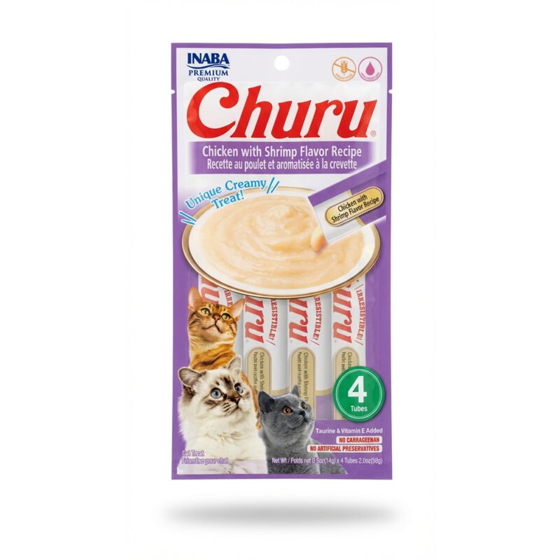 Churu Gato Pollo con Camarón